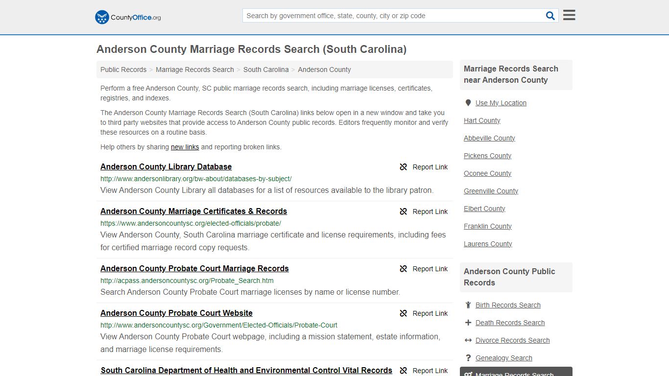 Marriage Records Search - Anderson County, SC (Marriage Licenses ...